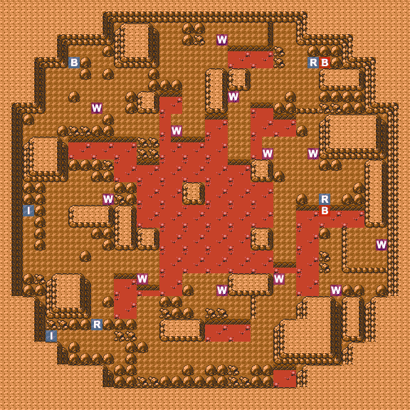 Cinnabar Volcano B1F map