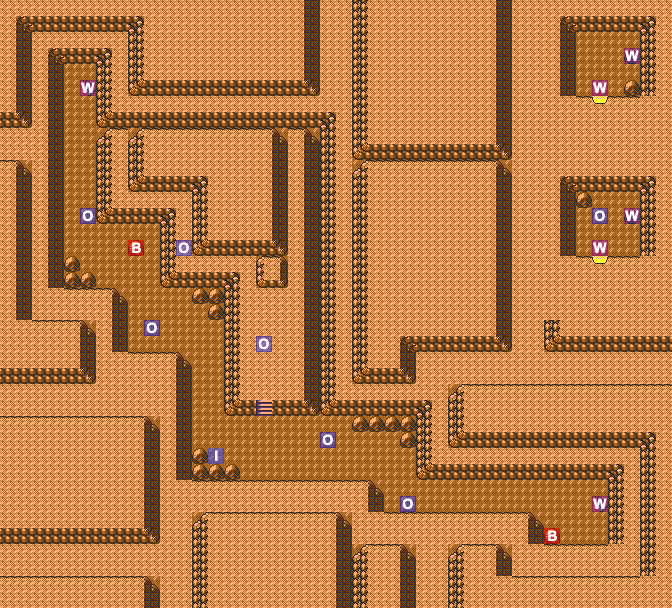 Digletts Cave map