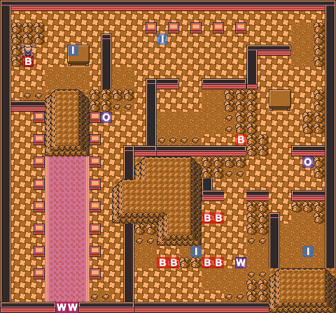 Pokémon Mansion 1F map
