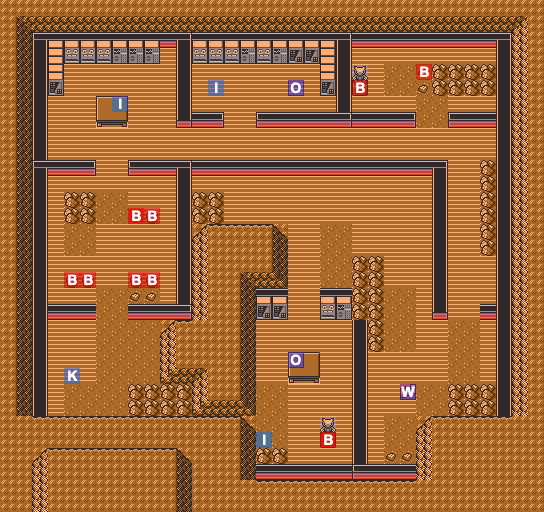 Pokemon Mansion B1F map