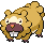 Bidoof shiny sprite in Crystal Advance Redux