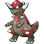 Rampardos shiny sprite in Crystal Advance Redux