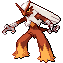 Blaziken shiny sprite in Emerald Legacy