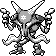 Alakazam front sprite in Ghost Grey