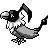 Chatot front sprite in Ghost Grey