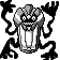 Cofagrigus front sprite in Ghost Grey