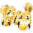 Exeggcute shiny sprite in Ghost Grey
