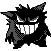 Gengar front sprite in Ghost Grey
