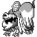 Houndstone front sprite in Ghost Grey