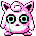 Jigglypuff shiny sprite in Ghost Grey