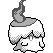 Litwick front sprite in Ghost Grey