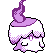 Litwick shiny sprite in Ghost Grey