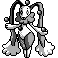 Lopunny front sprite in Ghost Grey