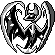 Lunala front sprite in Ghost Grey