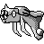 Remoraid front sprite in Ghost Grey
