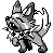 Rockruff front sprite in Ghost Grey