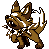 Rockruff shiny sprite in Ghost Grey