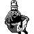 Sinistcha front sprite in Ghost Grey
