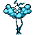 Swablu shiny sprite in Ghost Grey