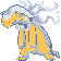 Typhlosion shiny sprite in Ghost Grey