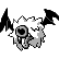 Woobat front sprite in Ghost Grey