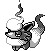 Zorua front sprite in Ghost Grey