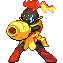 Armarouge shiny sprite in Heart & Soul