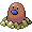 Diglett shiny sprite in Heart & Soul