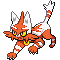 Torracat shiny sprite in Heart & Soul