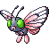 Butterfree shiny sprite in Modern Emerald