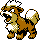 Growlithe shiny sprite in Pokémon Orange