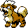 Growlithe shiny sprite in Red++