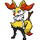 Braixen front sprite in SoulGold