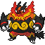 Emboar front sprite in SoulGold