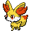 Fennekin front sprite in SoulGold
