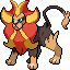 Pyroar front sprite in SoulGold