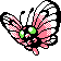 Butterfree shiny sprite in Sour Crystal