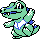 Totodile shiny sprite in Sour Crystal