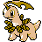 Bayleef shiny sprite in Polished Crystal