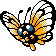 Butterfree shiny sprite in Polished Crystal
