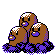 Dugtrio shiny sprite in Polished Crystal
