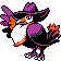 Honchkrow shiny sprite in Polished Crystal