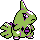 Larvitar shiny sprite in Polished Crystal