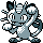 Meowth shiny sprite in Polished Crystal