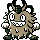 Galarian Meowth front sprite in Polished Crystal
