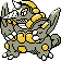 Rhyperior shiny sprite in Polished Crystal
