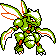 Scyther shiny sprite in Polished Crystal