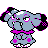 Snubbull shiny sprite in Polished Crystal