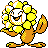 Sunflora shiny sprite in Polished Crystal