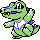Totodile shiny sprite in Polished Crystal